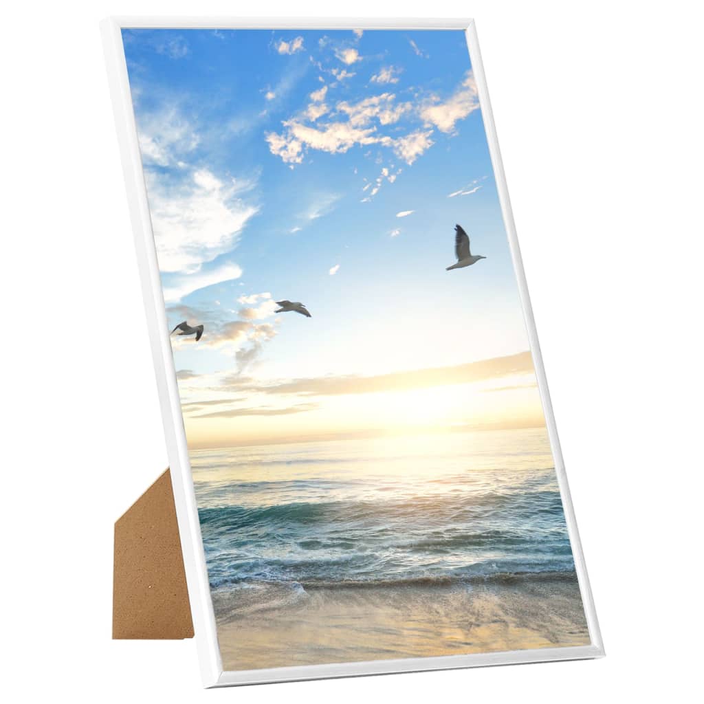 vidaXL Collage de cadres photo 5 pcs au mur table Blanc 29,7x42 cm MDF