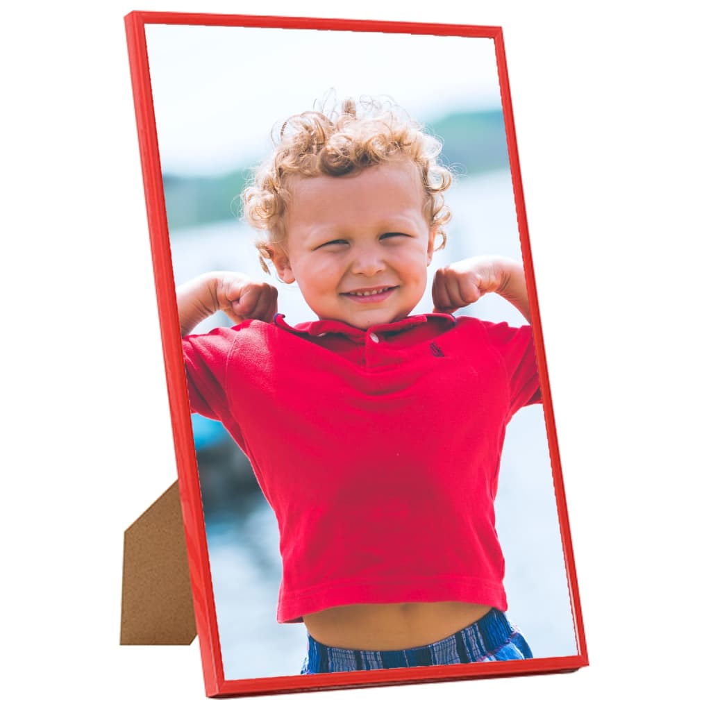 vidaXL Photo Frames Collage 10 pcs for Table Red 10x15 cm MDF