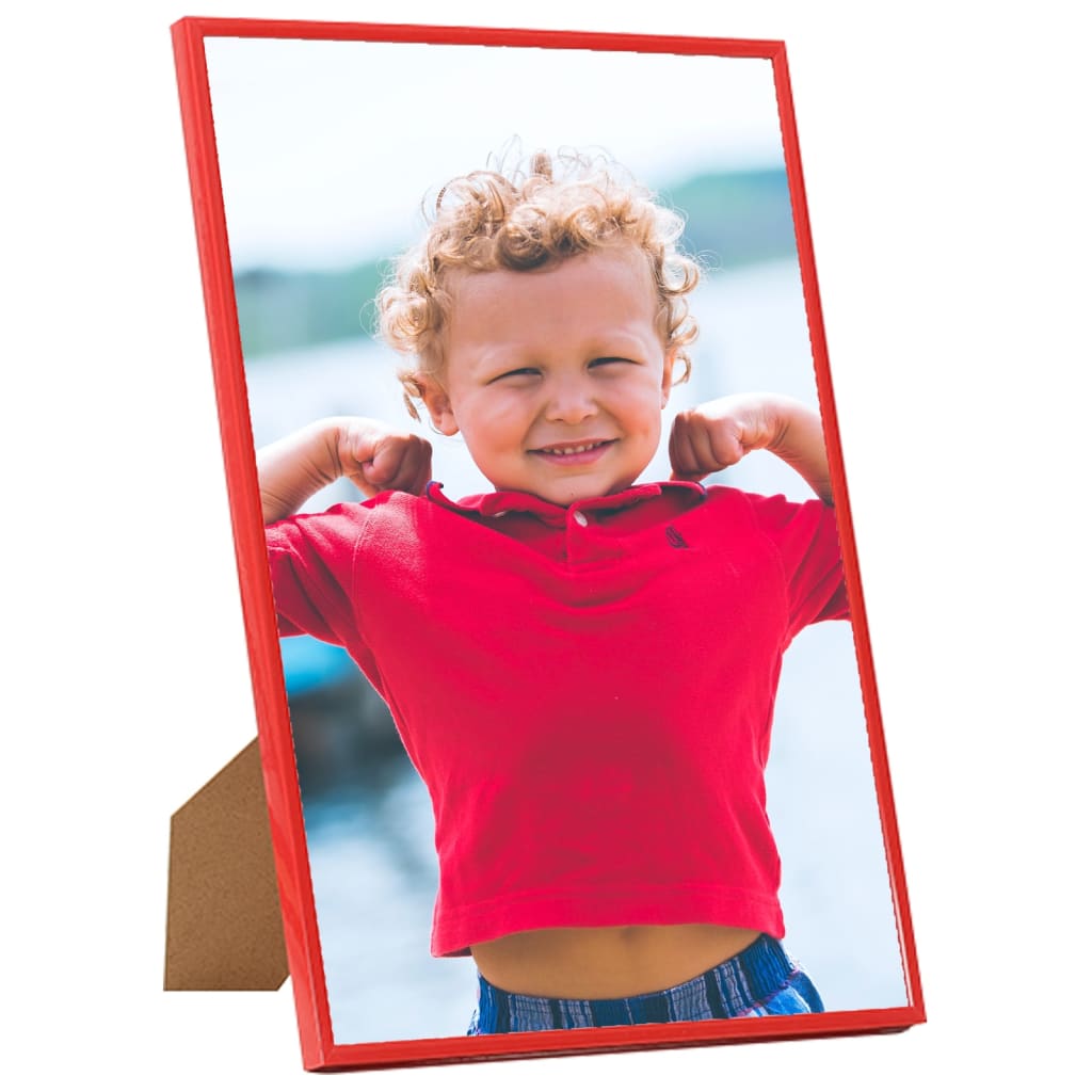 

vidaXL Fotolijsten 3 st voor wand of tafel 18x24 cm MDF rood