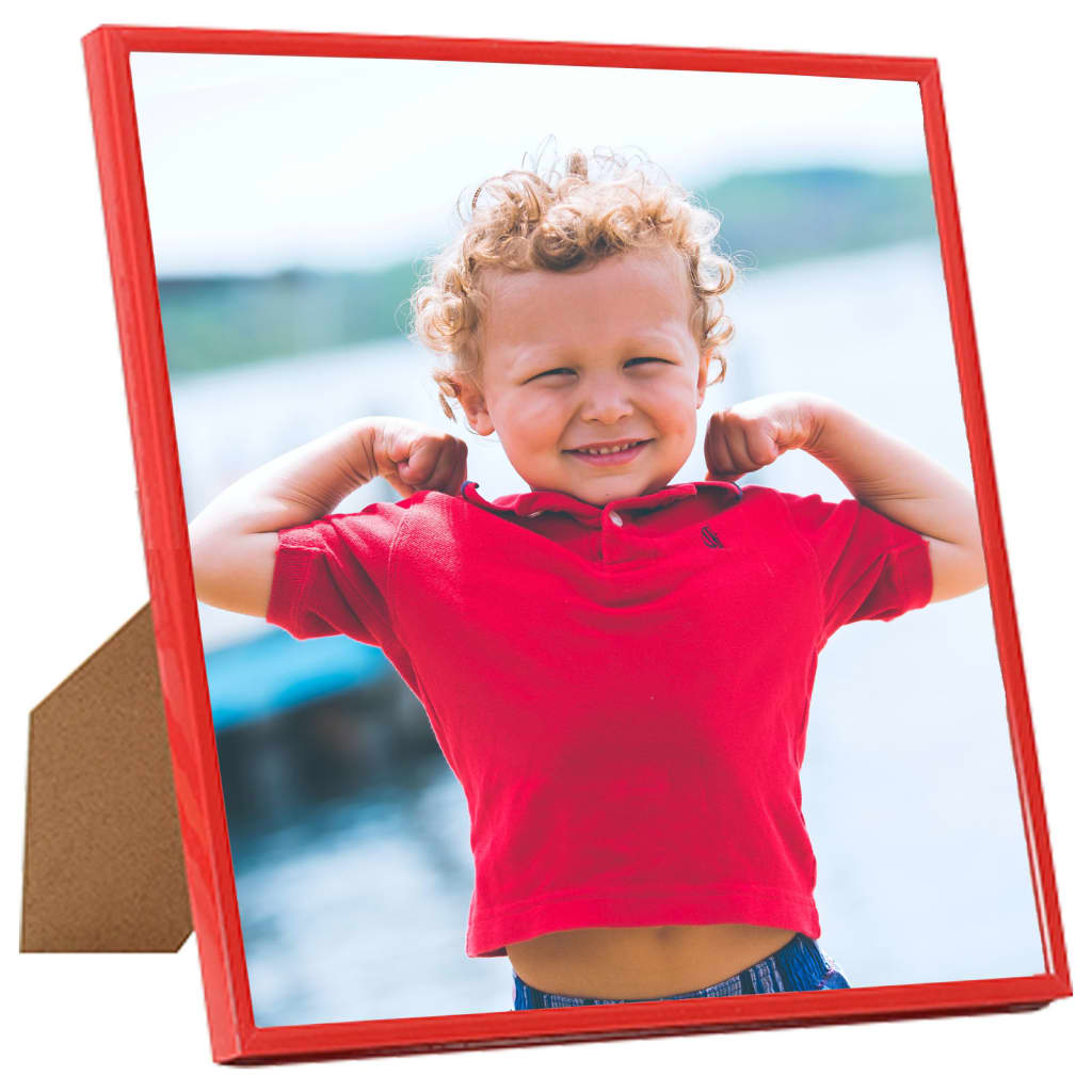 vidaXL Photo Frames Collage 10 pcs for Wall or Table Red 20x20 cm MDF
