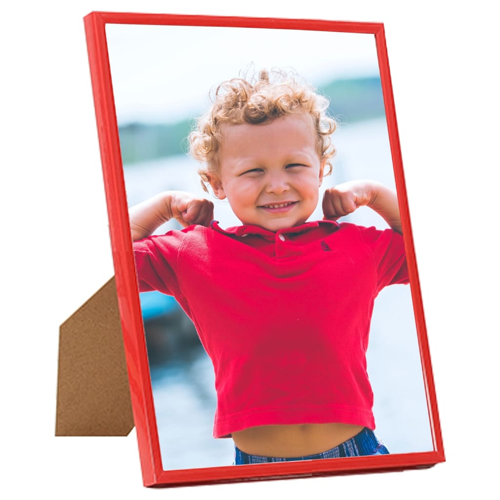 vidaXL Photo Frames Collage 10 pcs for Wall or Table Red 20x25 cm MDF