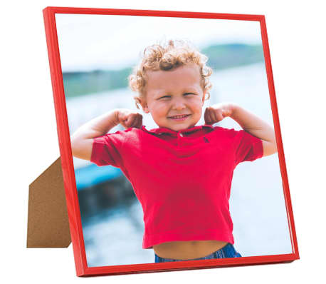 vidaXL Photo Frames Collage 5 pcs for Wall or Table Red 40x40 cm MDF