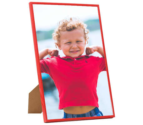 vidaXL Collage de cadres photo 3 pcs au mur table Rouge 42x59,4 cm MDF