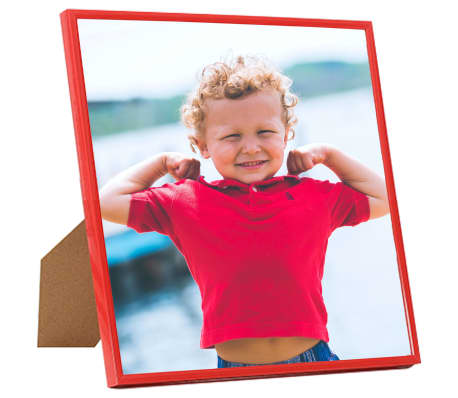 vidaXL Photo Frames Collage 3 pcs for Wall or Table Red 50x50 cm MDF