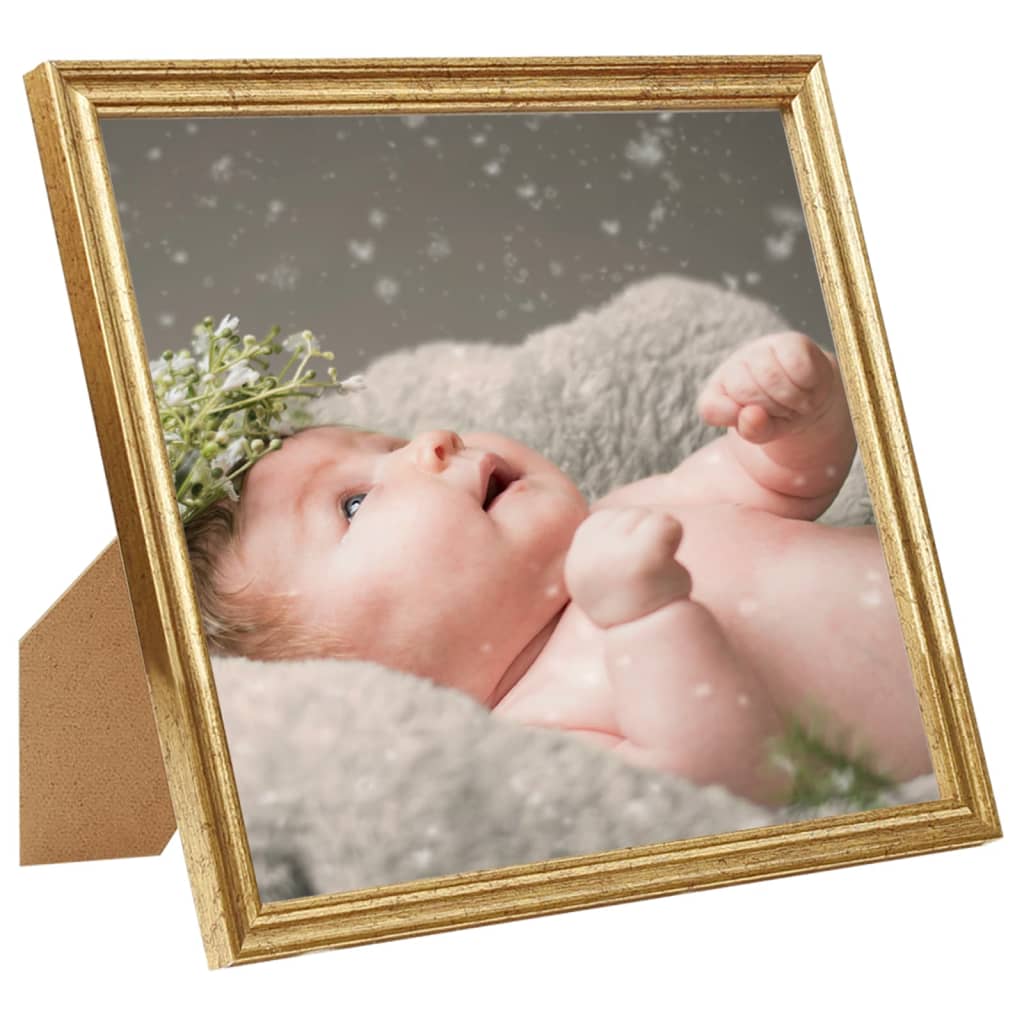 vidaXL Photo Frames Collage 3 pcs for Table Gold 20x20 cm MDF