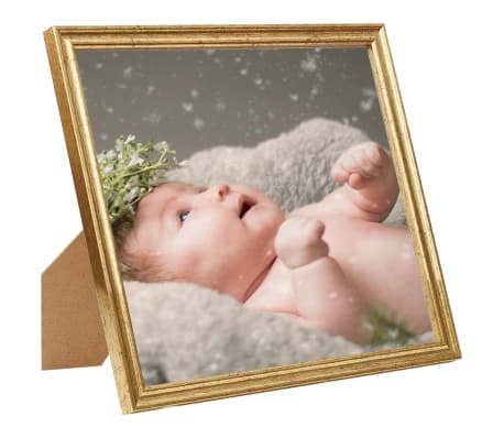 vidaXL Photo Frames Collage 3 pcs for Table Gold 20x20 cm MDF