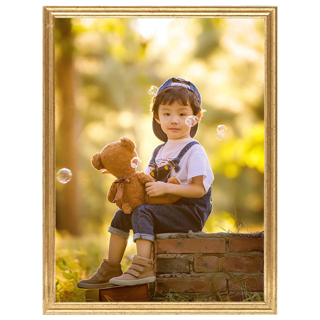 

vidaXL Fotolijsten 3 st voor wand of tafel 20x25 cm MDF goudkleurig