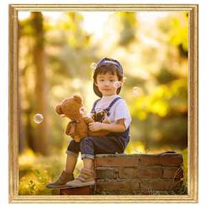 vidaXL Collage de cadres photo 5 pcs au mur table Dor&eacute; 50x50 cm MDF