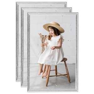 Fotorámečky koláž 3 ks na stůl stříbrné 10 x 15 cm MDF - obrázek 1