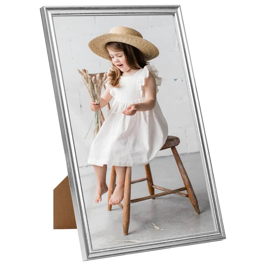 

vidaXL Fotolijsten 5 st voor tafel 10x15cm MDF zilverkleurig