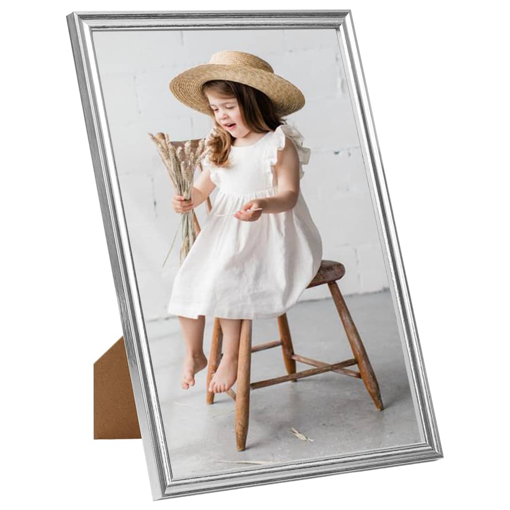 

vidaXL Fotolijsten 5 st voor wand of tafel 15x21 cm MDF zilverkleurig