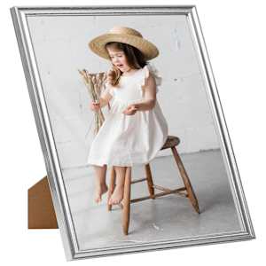 vidaXL Fotoramar 5 st f&ouml;r bord silver 20x20cm MDF
