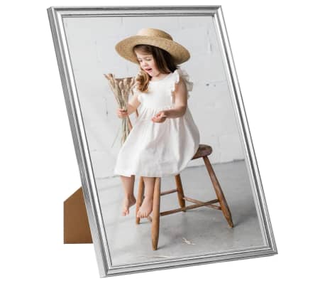 vidaXL billedrammer 3 stk. til bord 20x25 cm MDF s&oslash;lvfarvet