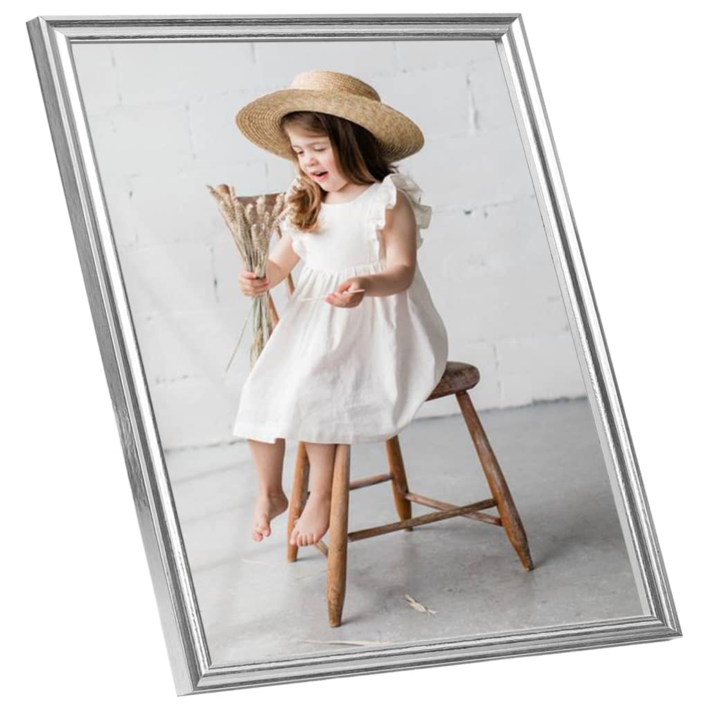 

vidaXL Fotolijsten 3 st voor wand 40x40cm MDF zilverkleurig