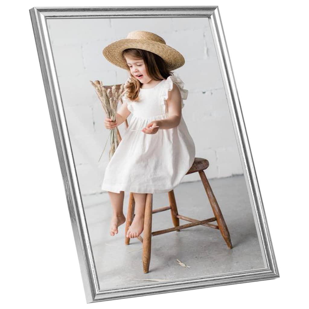 

vidaXL Fotolijsten 3 st voor wand 40x50cm MDF zilverkleurig
