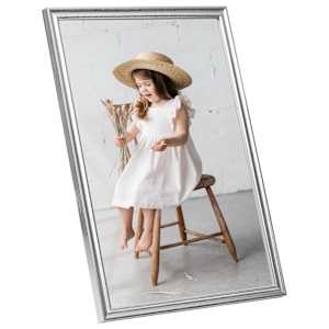 Fotorámečky koláž 5 ks na stěnu stříbrné 70x90 cm MDF - obrázek 2
