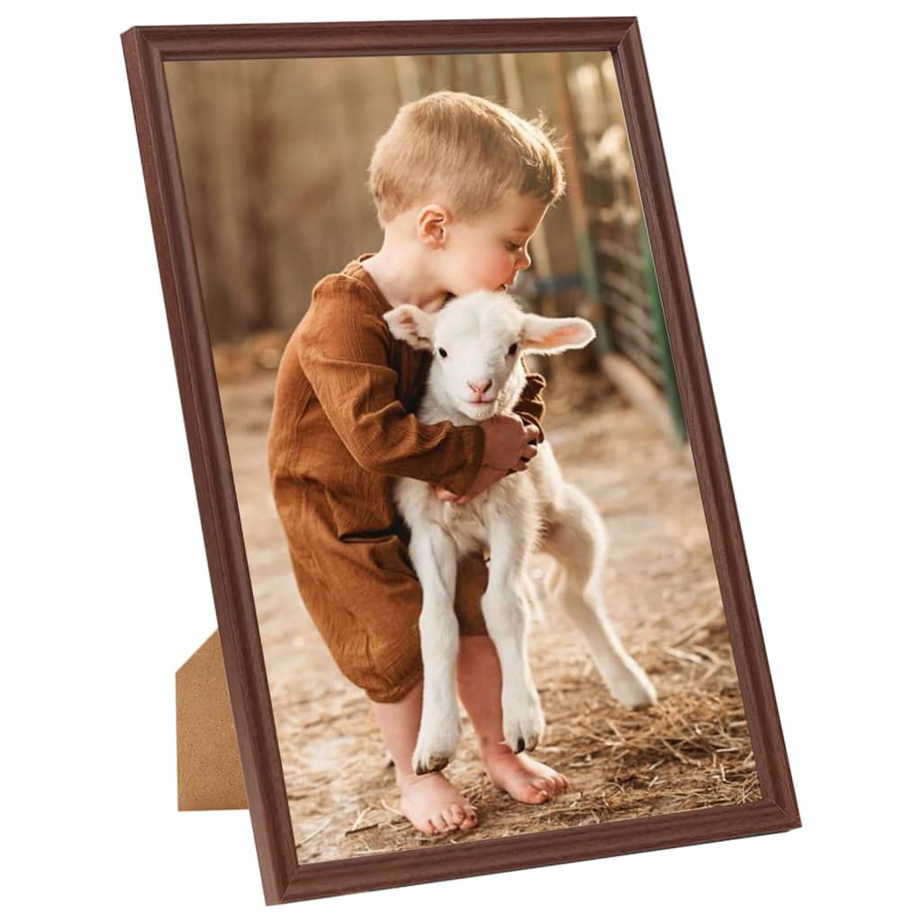 

vidaXL Fotolijsten 5 st voor wand of tafel 18x24 cm MDF bruin