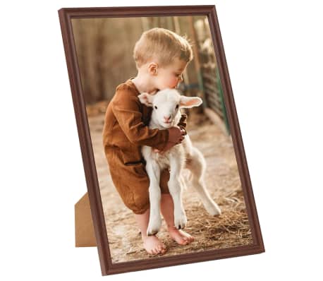 vidaXL Collage de cadres photo 10 pcs de table Marron 18x24 cm MDF