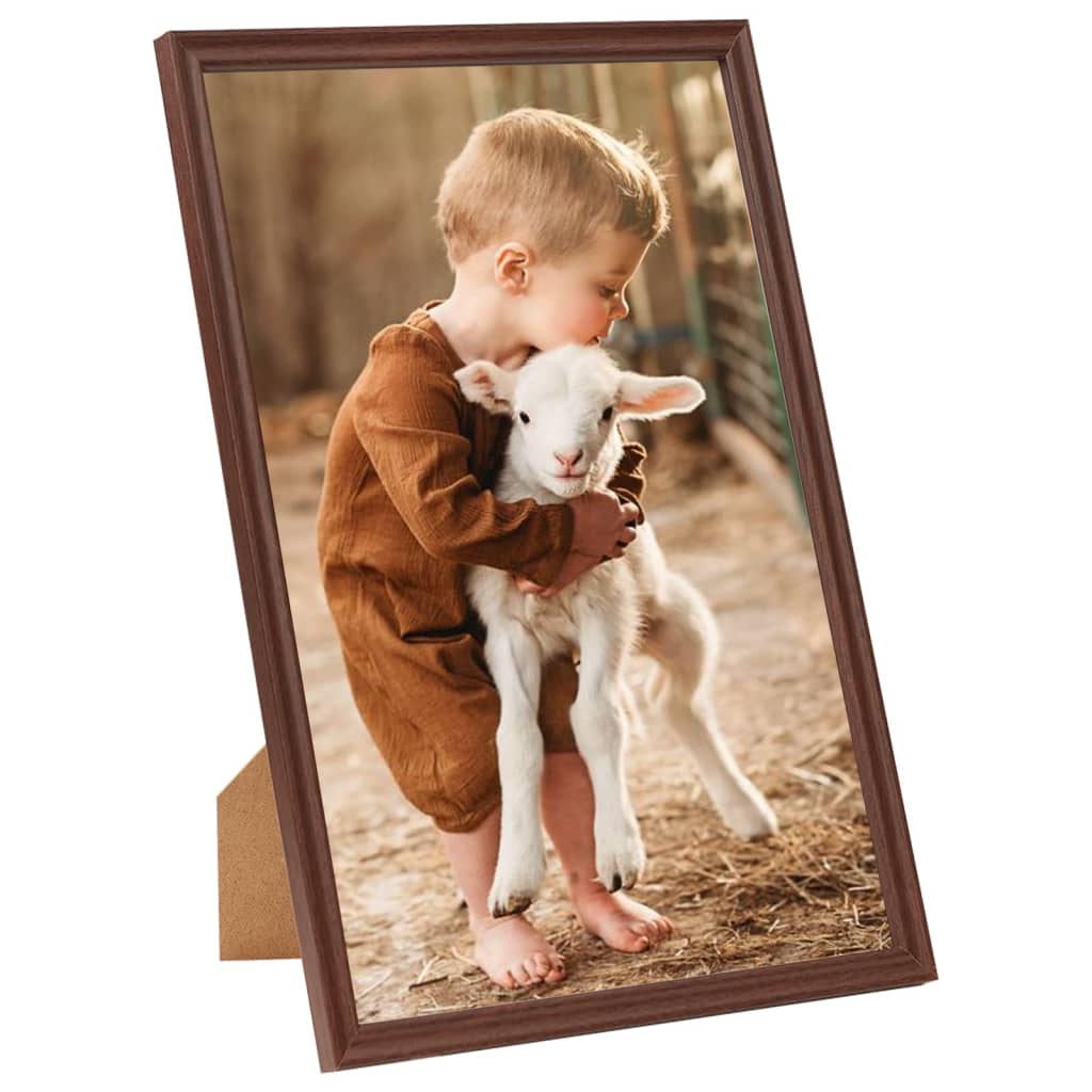 vidaXL Fotolijsten 3 st voor tafel 21x29,7cm MDF bruin