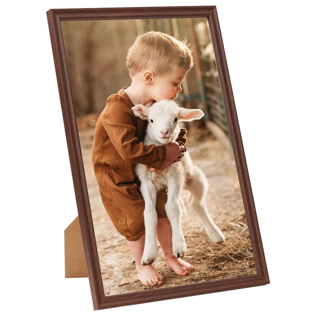 

vidaXL Fotolijsten 3 st voor wand of tafel 28x35 cm MDF bruin