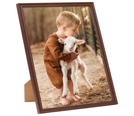 vidaXL Photo Frames Collage 5 pcs for Table Brown 30x30 cm MDF