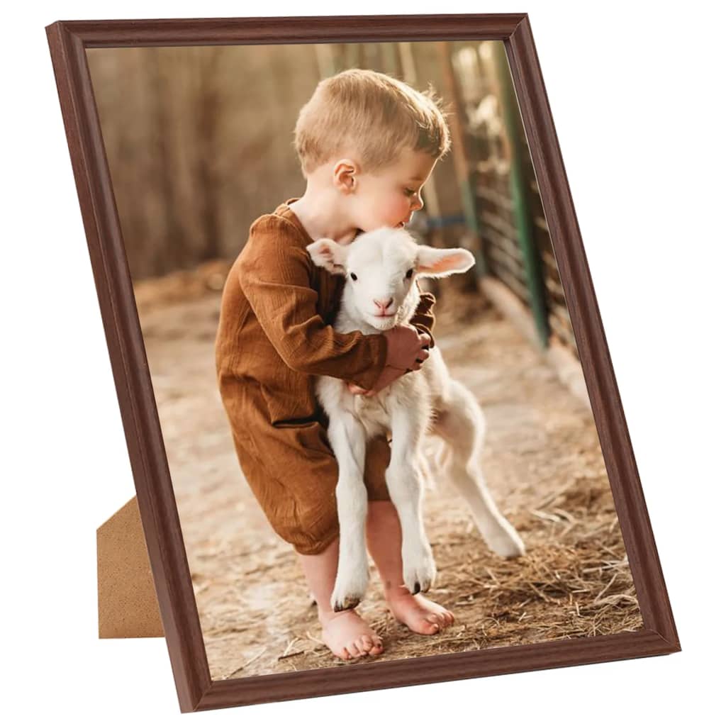 vidaXL Collage de cadres photo 3 pcs au mur table Marron 40x40 cm MDF