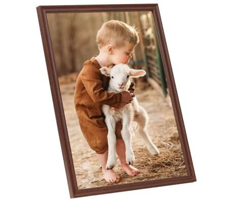 vidaXL Rame foto colaj pentru perete, 3 buc., maro, 40x50 cm MDF