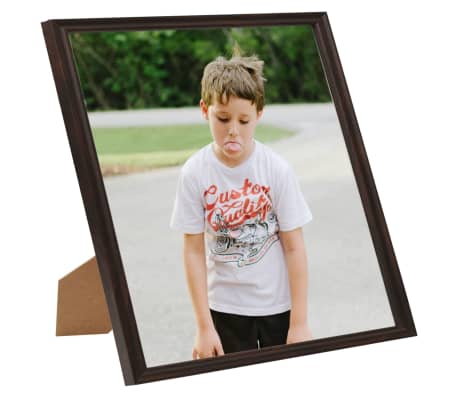 vidaXL Fotoramar 3 st f&ouml;r bord svart 20x20 cm MDF