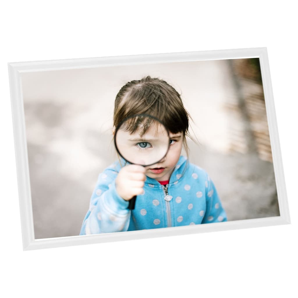 Фоторамки за колаж, 5 бр, за маса, бели, 10x15 см, МДФ