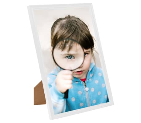 vidaXL Photo Frame Set of 3 White MDF, PS (polystyrene) 5.1x7.1 in