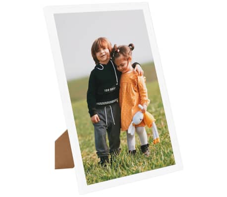 vidaXL Fotorammekollasj for vegg eller bord 5 stk 29,7x42 cm MDF hvit