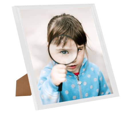 vidaXL Fotor&aacute;miky na stenu alebo st&ocirc;l 5 ks biele 30x30 cm MDF