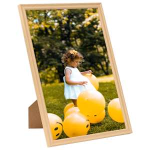 Fotorámečky koláž 5 ks na zeď nebo stůl světlý dub 70 x 90 cm - obrázek 2