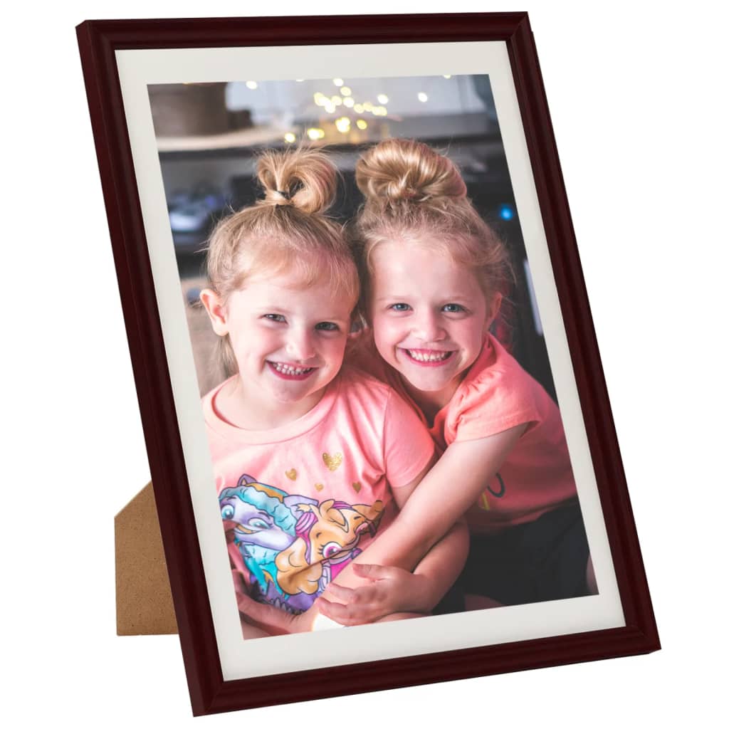 

vidaXL Fotolijsten 5 st voor wand of tafel 18x24 cm donkerrood