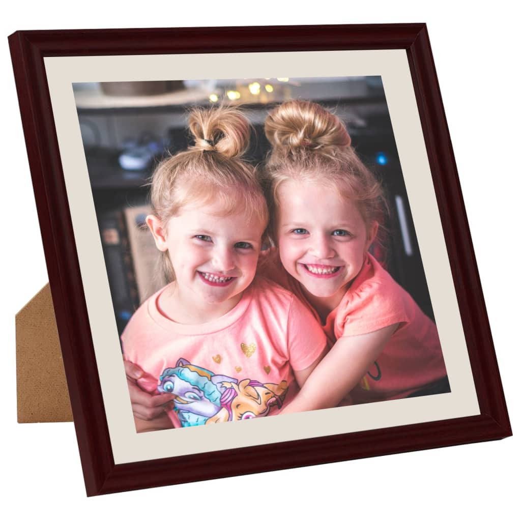 

vidaXL Fotolijsten 5 st voor wand of tafel 40x40 cm donkerrood