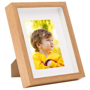 vidaXL 3D Box Photo Frames 5 pcs Oak 20x25 cm for 13x18 cm Picture