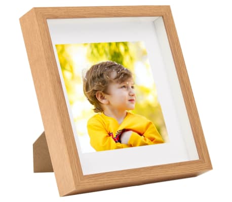 vidaXL 3D fotoboksrammer 3 stk eik 28x28 cm for 20x20 cm bilde