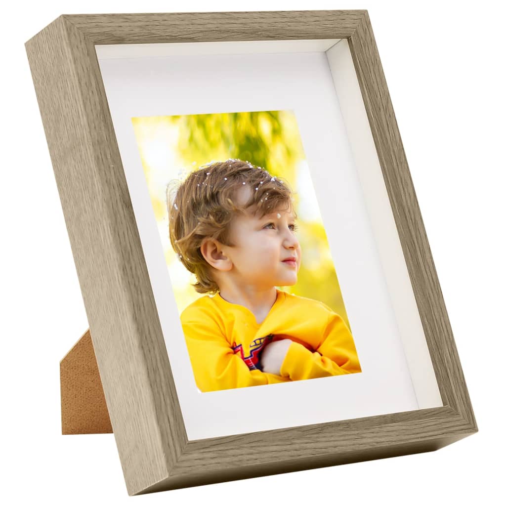 vidaXL 3D foto okvirji 3 kosi naravni 20x25 cm za 13x18 cm slike