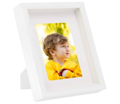 vidaXL Cadres photo 3D 3 pcs Blanc 20x25 cm pour photos 13x18 cm