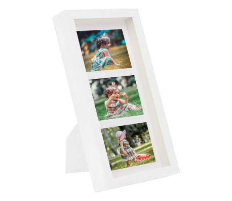 vidaXL 5 db feh&eacute;r 3D-s f&eacute;nyk&eacute;pkeret 3 db 10x15 cm-es k&eacute;phez 18 x 35 cm