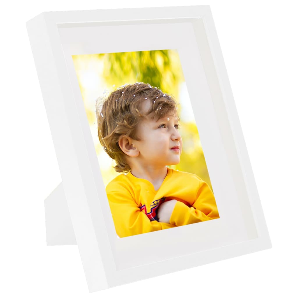 vidaXL 3D fotoboksrammer 5 stk hvit 21x29,7 cm for 15x20 cm bilde