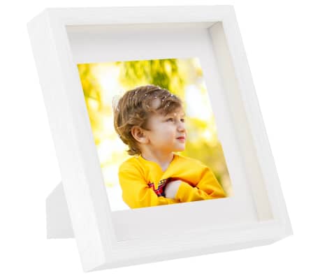 vidaXL Cadres photo 3D 5 pcs Blanc 28x28 cm pour photos 20x20 cm