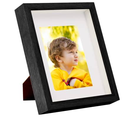 vidaXL Cadres photo 3D 5 pcs Noir 20x25 cm pour photos 13x18 cm