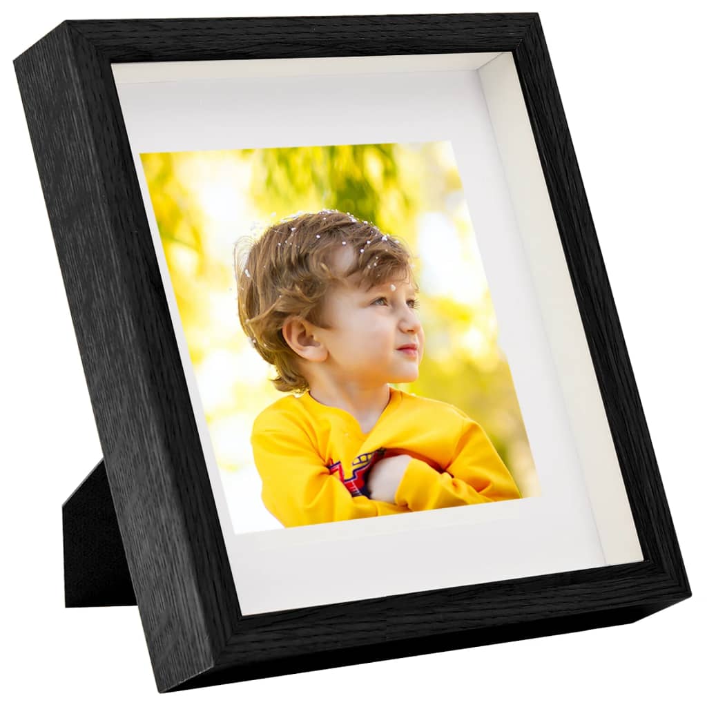 Vidaxl Rame Foto 3d, 5 Buc., Negru, 23x23 Cm Pentru Foto 13x13 Cm