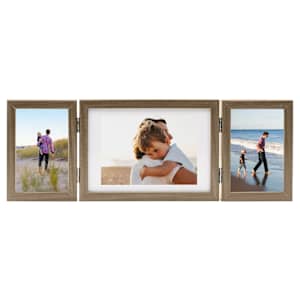 Třídílný fotorámeček světle hnědý 22 x 15 cm + 2 x (10 x 15 cm) - obrázek 2