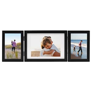 Třídílný fotorámeček černý 22 x 15 cm + 2 x (10 x 15 cm) - obrázek 2