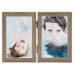 vidaXL 2-osainen Valokuvakehyskollaasi vaaleanruskea 2x(21x29,7 cm)