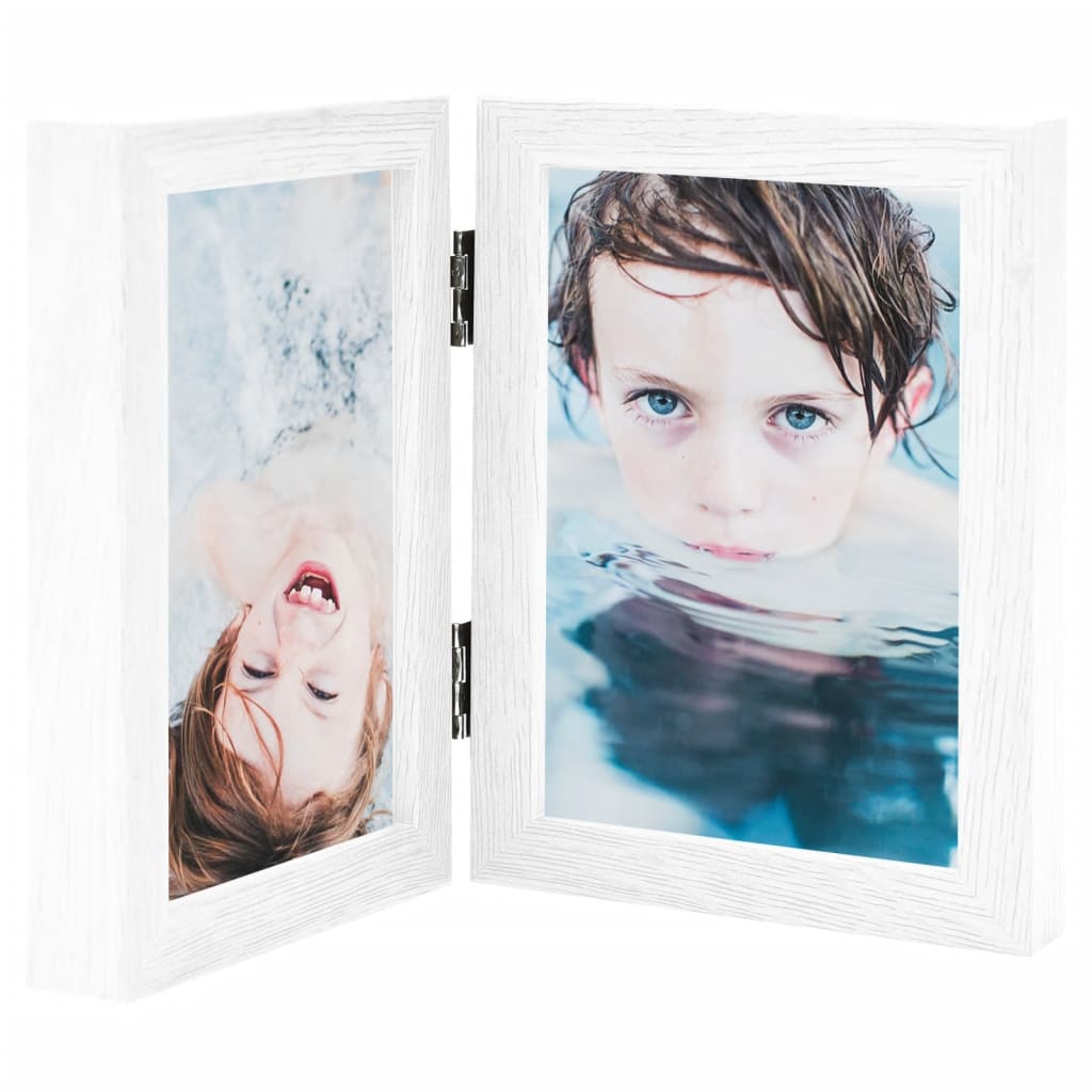 Zweifach-Bilderrahmen Collage Weiß 2x(13×18 cm)