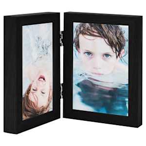 vidaXL 2-osaline pildiraam, must, 2 x (13x18 cm)