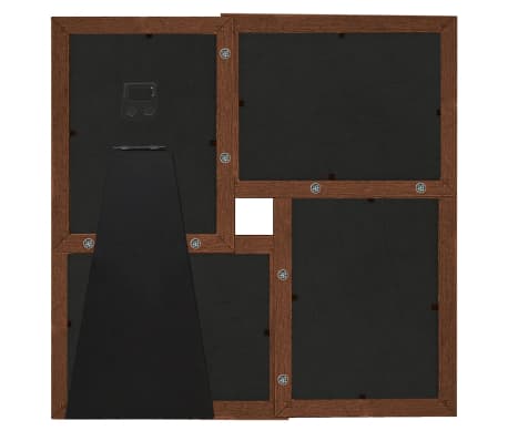 vidaXL Cornice Multipla per 4 Foto 13x18cm Marrone Scuro in MDF, Marrone scuro vidaXL Cornice Multipla per 4 Foto 13x18cm Marrone Scuro in MDF
